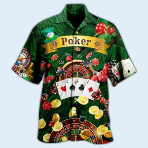 Poker Gambling Born To Play Poker Forced To Work - Hawaiian Shirt