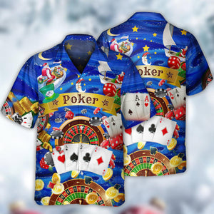 Poker Gambling Born To Play Poker Forced To Work Love Play - Hawaiian Shirt