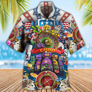 Poker US Flag Casino Lover - Hawaiian Shirt