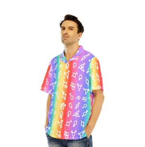 Pride Month Flag LGBT Rainbow Gender Aloha Hawaiian Shirts