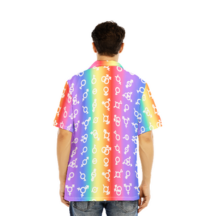 Pride Month Flag LGBT Rainbow Gender Aloha Hawaiian Shirts