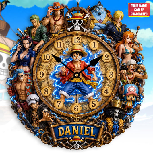 OnPi Adventure - Personalized Wall Hanging Clock - Gift For Family, Movie Fans NL122 
