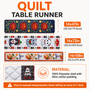 VD01. Cute Horror Characters Halloween Gift For Horror Fans- Personalized Quilt Table Runner