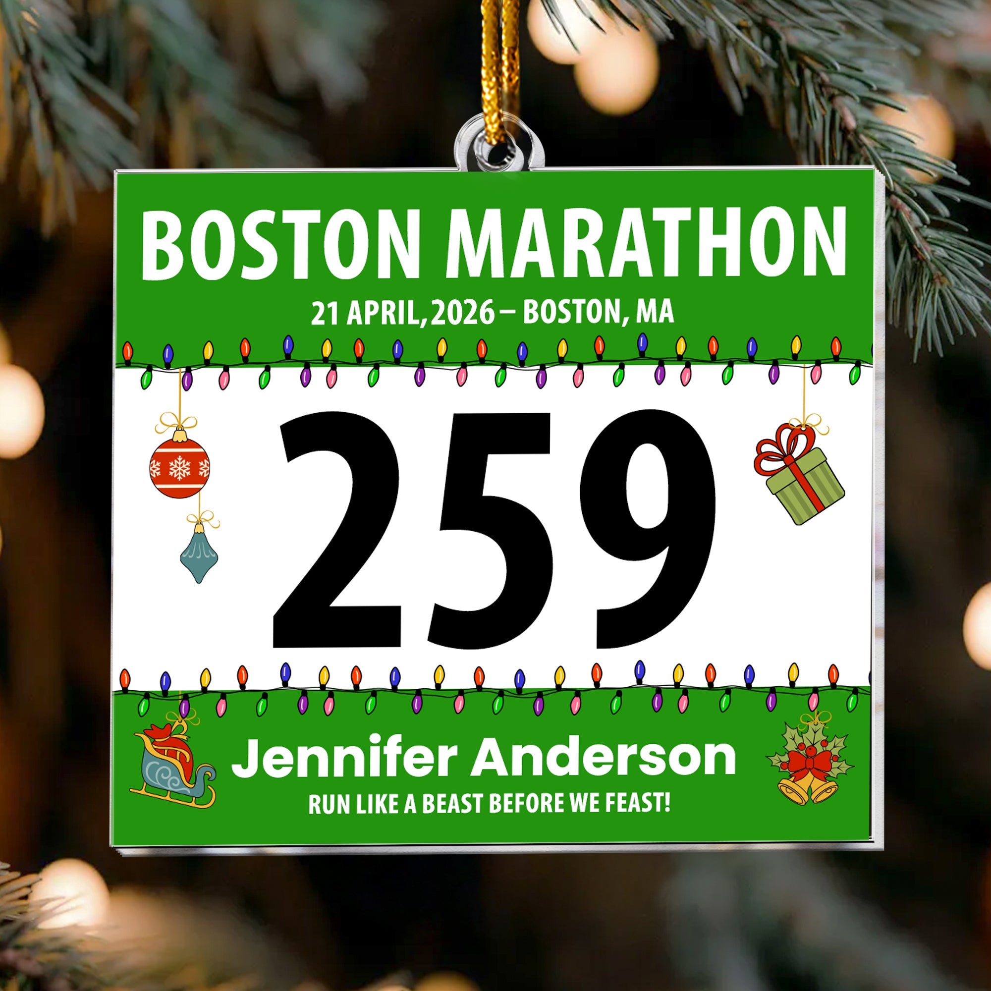 Race Bib For Runner Personalized Acrylic Ornament_1_bb1745d0 4d72 46e3 a3f1 e153f176ebbc