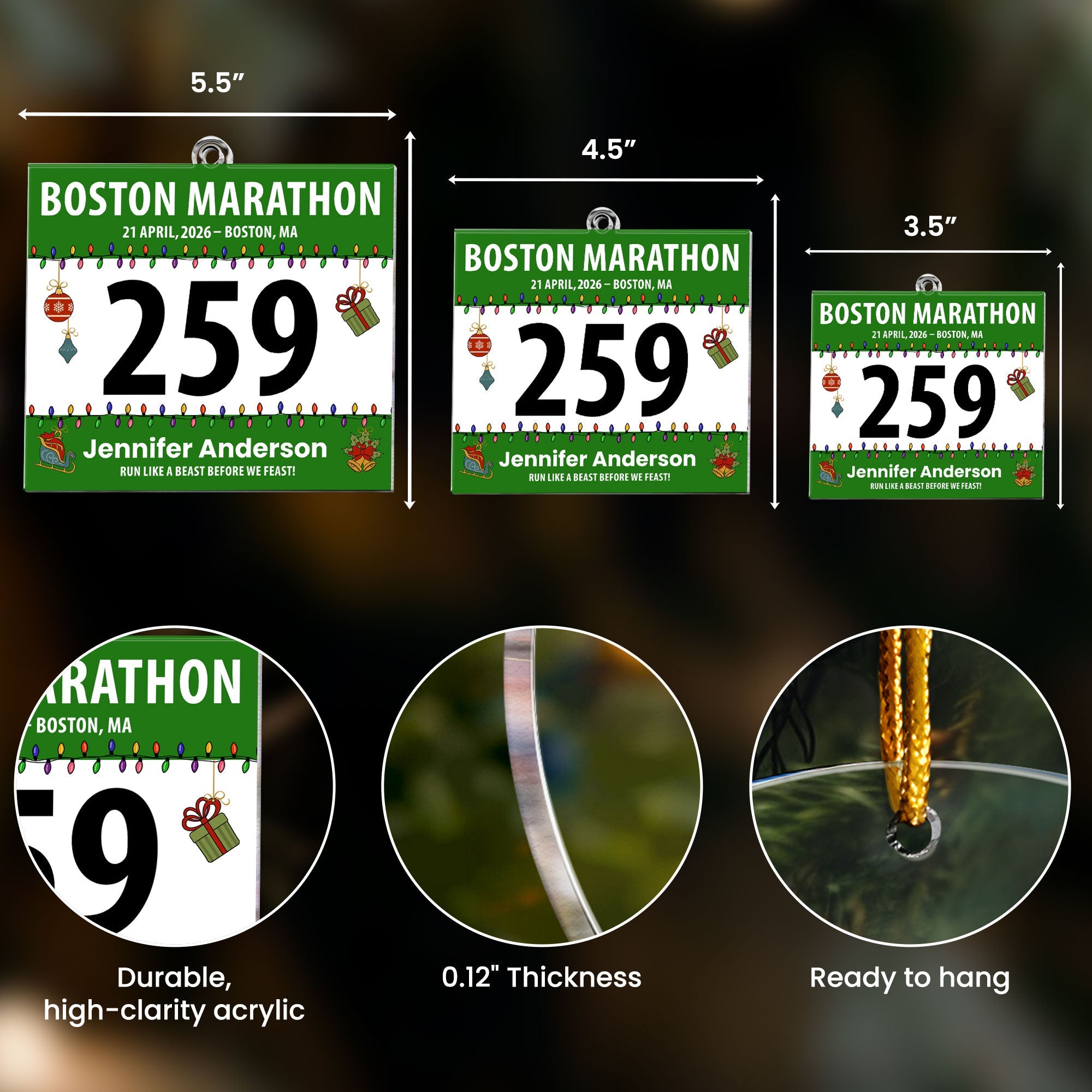 Race Bib For Runner Personalized Acrylic Ornament_4_9f2dbc20 7f0b 42dd b4c3 ca99c77eddab