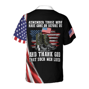 Veterans Remember And Thank God Hawaiian Shirt