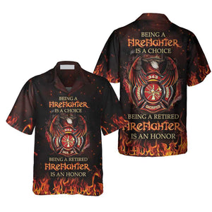 Retired Firefighter, Honor Fireman Hawaiian Shirt