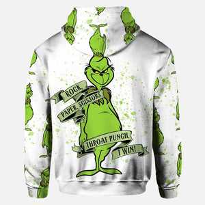 Rock Paper Scissors I Win, Stole Christmas - Personalized Hoodie and Leggings - PT