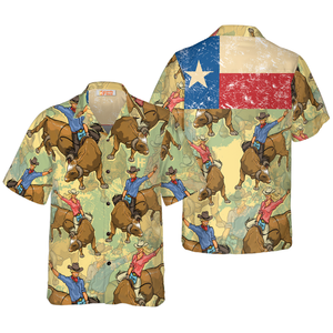 Rodeo Texas Flag Hawaiian Shirt, Stylish Texas Shirt For Texas Lovers