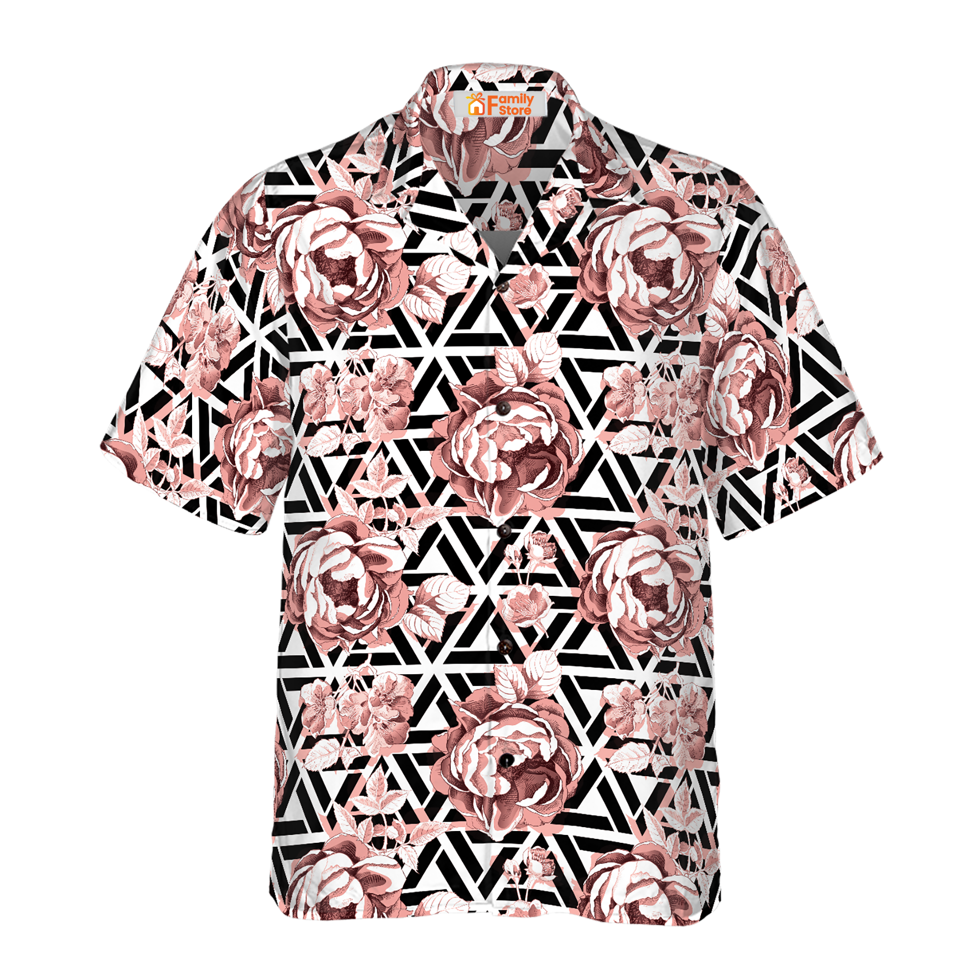 Rose Gold Flowers Hawaiian Shirt