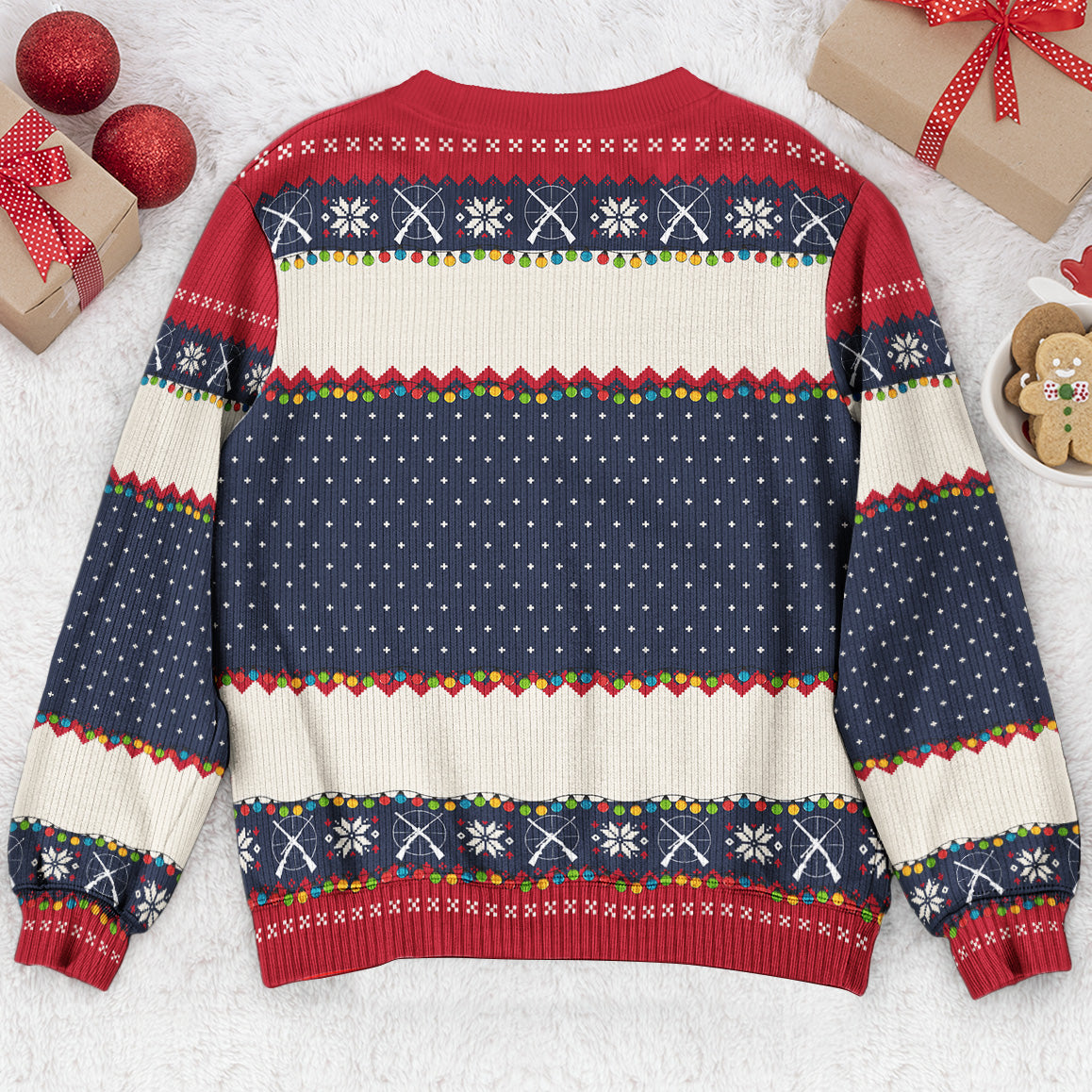 Run Run Rudolph Hunting Christmas Gifts For Dad_ Grandpa_ Husband Personalized Photo Ugly Sweater_5_6f982e0c 0328 4848 8677 ac41bbef830a
