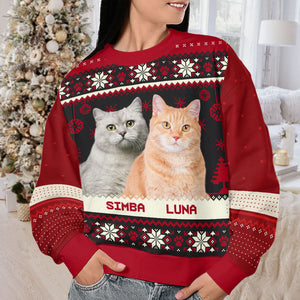 Custom Photo Cuteness Overload - Personalized Ugly Sweater - Christmas Gift For Pet Owners, Pet Lovers NH96