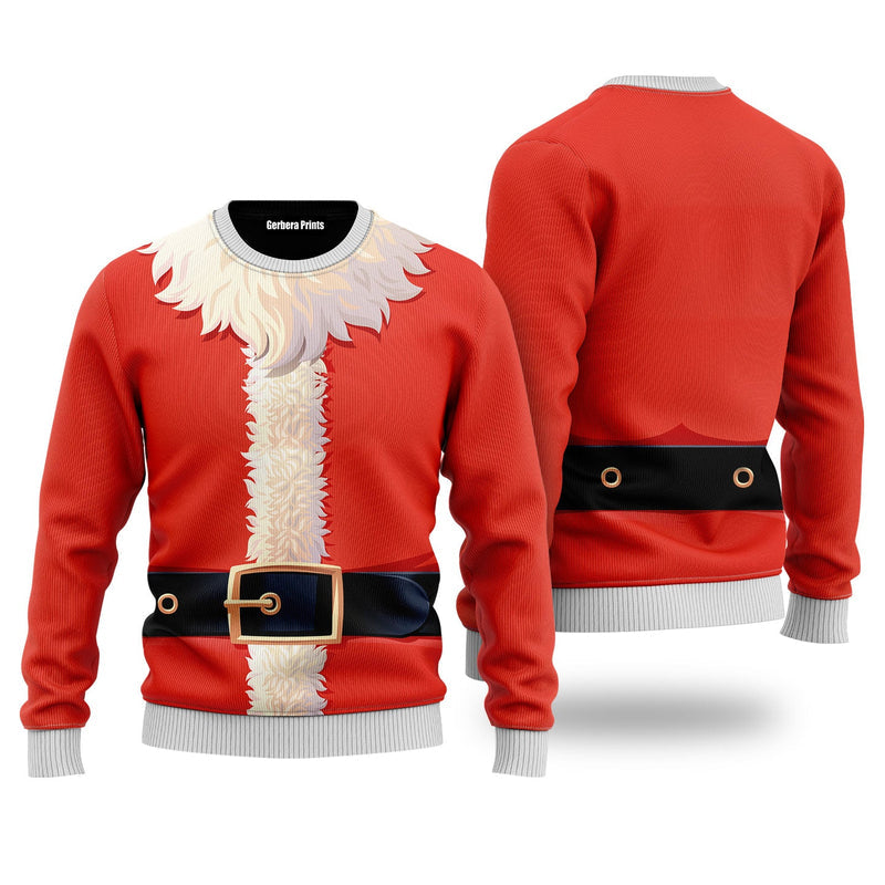 Santa Claus Costume Cosplay Pattern Ugly Christmas Sweater - Funny Gift For Friend, Family Member