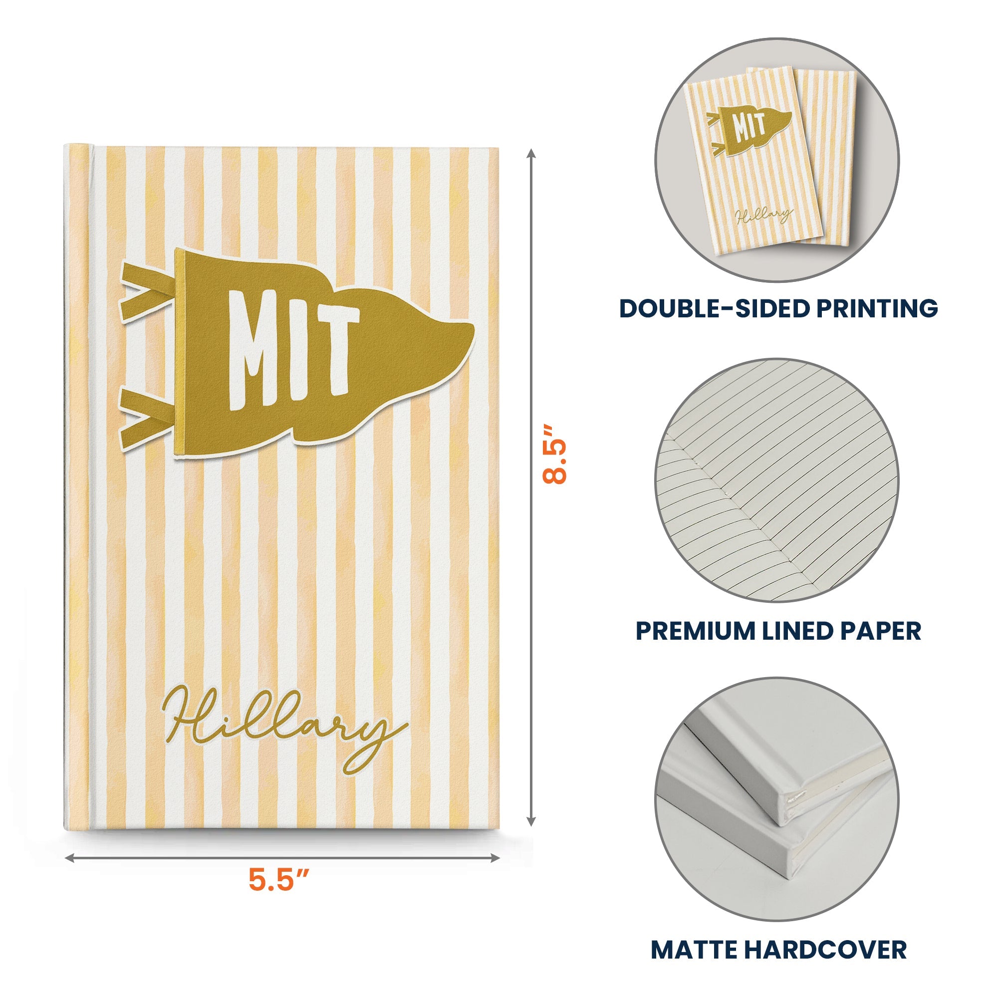 School_Pennant_Flag_Personalized_Journal_6