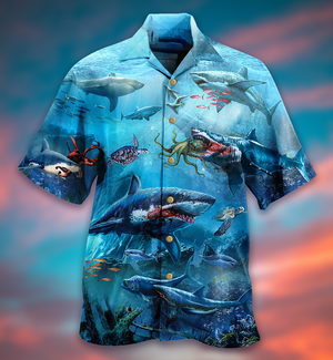 Shark Assassin Style Hawaiian Shirt