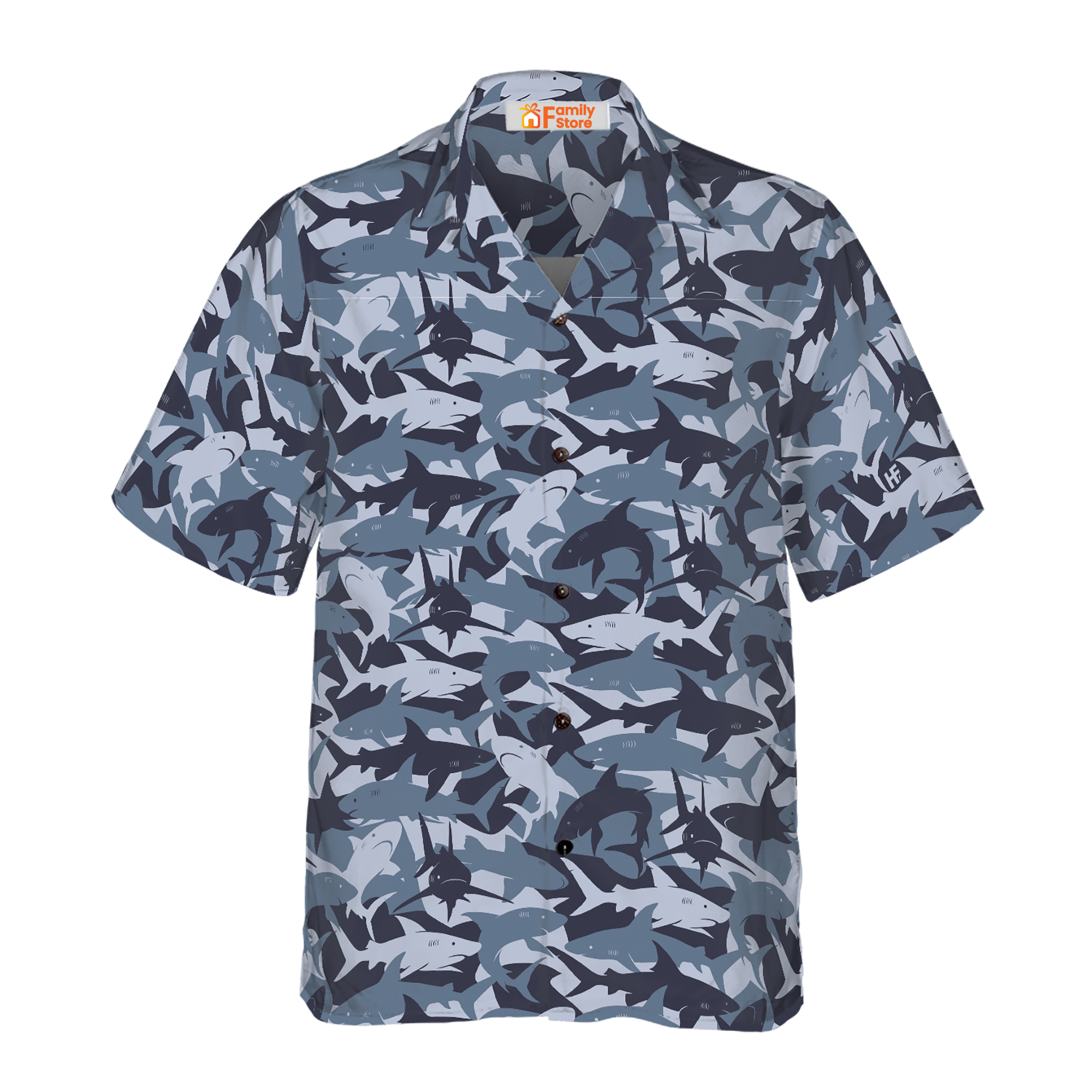 Shark Camouflage Hawaiian Shirt