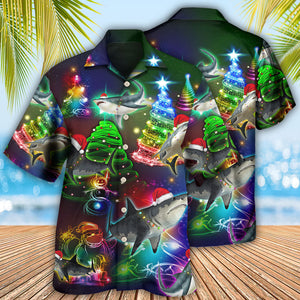 Shark Christmas Tree Shark Hawaiian Shirt