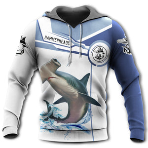 Shark Hammerhead Shark Fishing Team Catch and Release - Hoodie