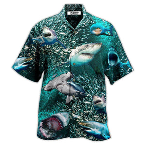 Shark In A World Full Of Fish Be A Shark Hawaiian Shirt