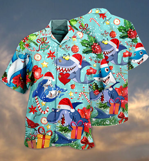 Shark Love Christmas Hawaiian Shirt