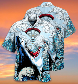 Shark Love Skull Style Hawaiian Shirt