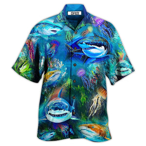 Shark Over Sea Awesome Hawaiian Shirt