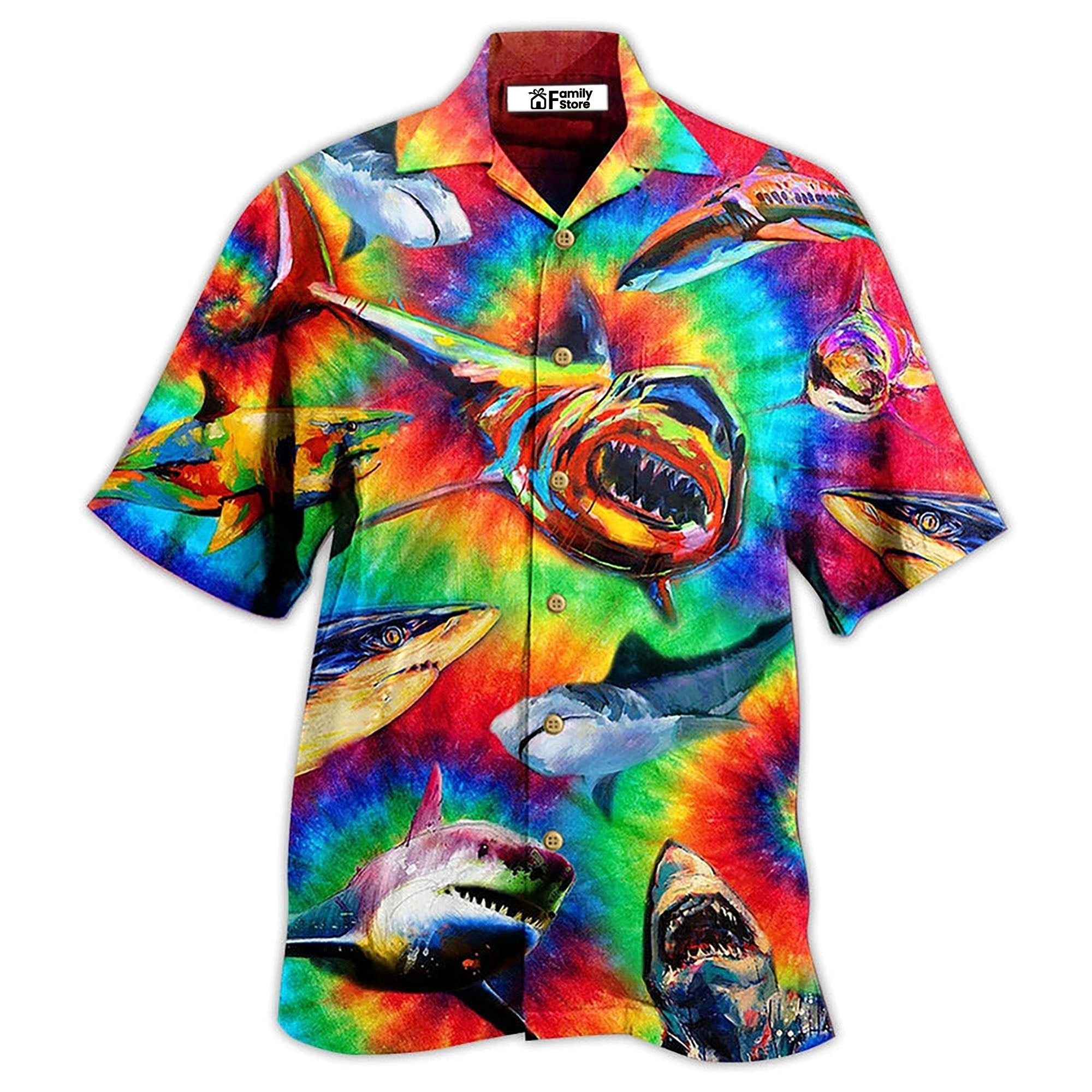 Shark Rainbow Style Cool Hawaiian Shirt