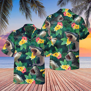 Shark Tropical - Hawaiian Shirt Summer Vibes 