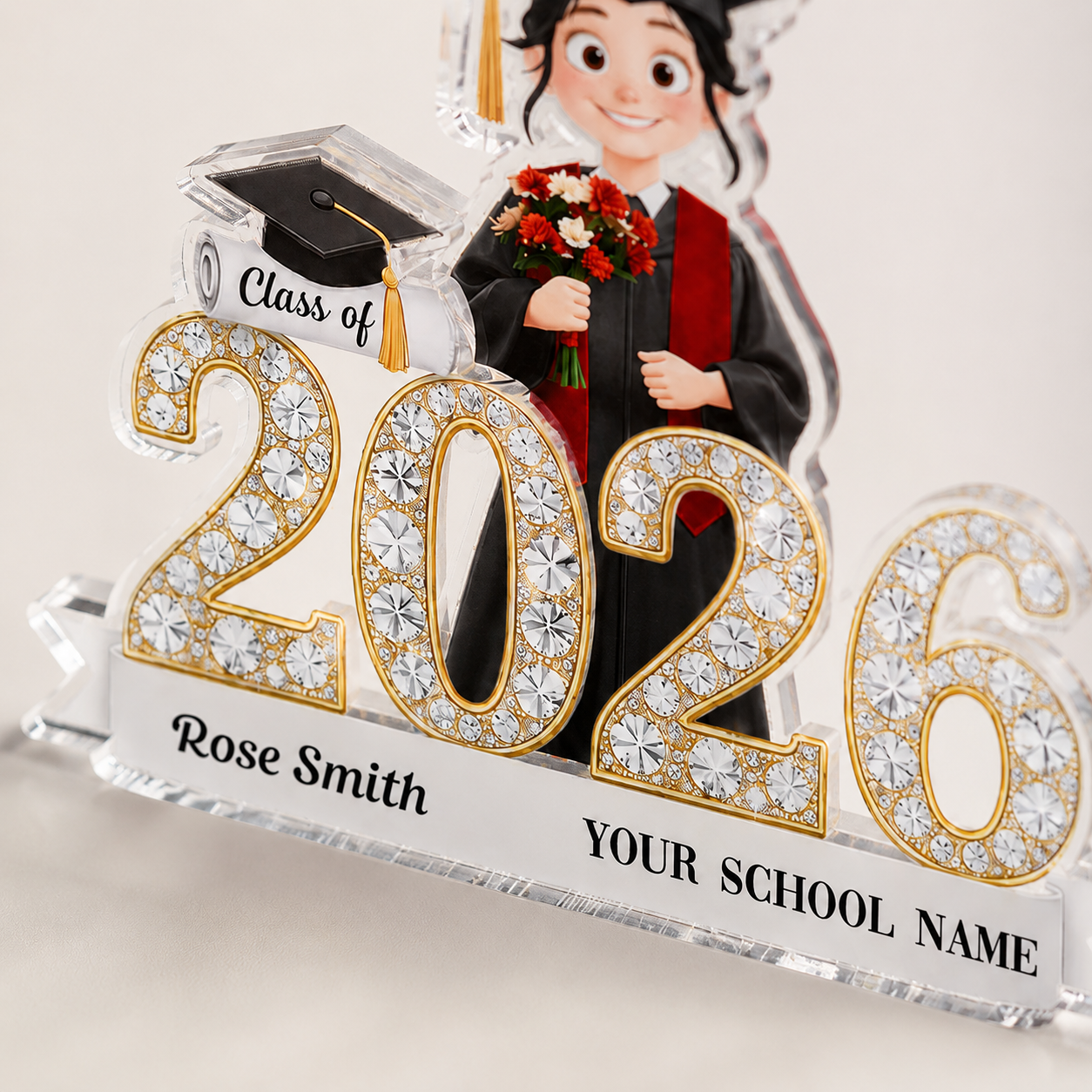 ShiningEffectClassOfGraduationSenior PersonalizedAcrylicBlockPlaque GiftForGraduationDay_GraduationGift_Keepsake_10