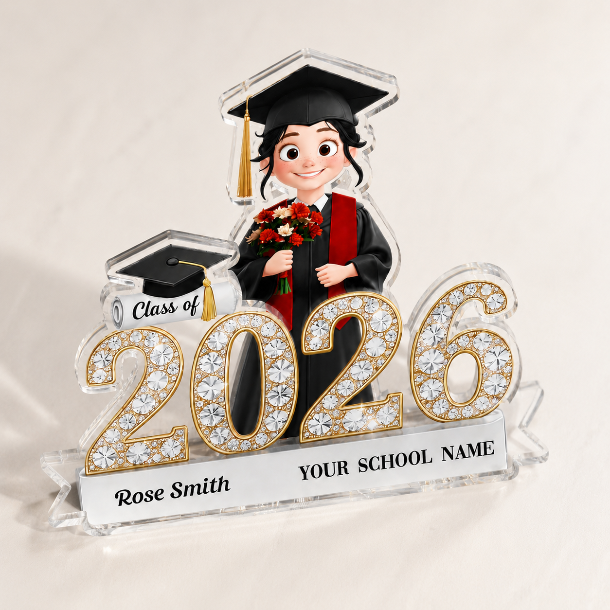 ShiningEffectClassOfGraduationSenior PersonalizedAcrylicBlockPlaque GiftForGraduationDay_GraduationGift_Keepsake_3