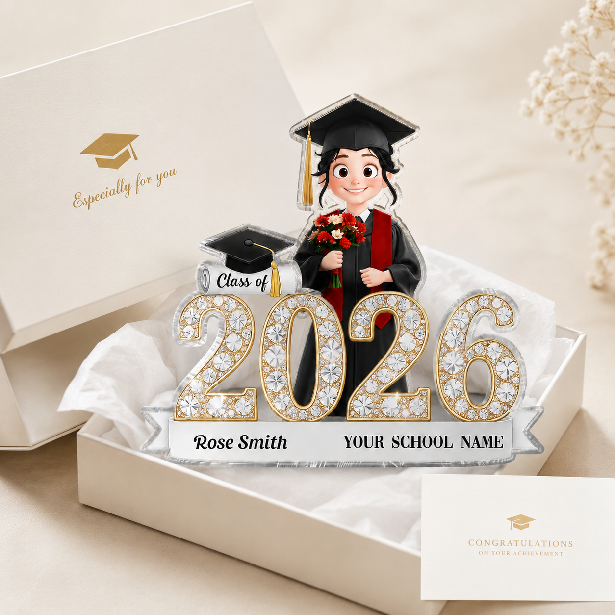 ShiningEffectClassOfGraduationSenior PersonalizedAcrylicBlockPlaque GiftForGraduationDay_GraduationGift_Keepsake_7