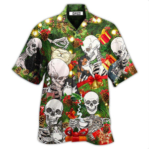 Skull My Cat And I Talk Sht About You - Hawaiian Shirt