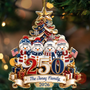 LA02. USA 250th Anniversary Snowman Christmas Keepsake Gift For Family - Personalized Acrylic Ornament