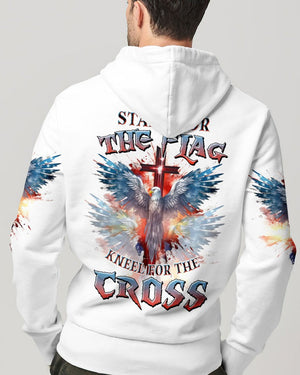 Stand For The Flag Kneel For The Cross Eagle - Men's All Over Print Shirt - AT4080529