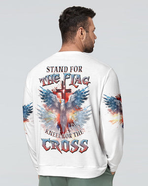 Stand For The Flag Kneel For The Cross Eagle - Men's All Over Print Shirt - AT4080529