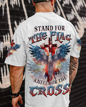 Stand For The Flag Kneel For The Cross Eagle - Men's All Over Print Shirt - AT4080529