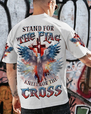 Stand For The Flag Kneel For The Cross Eagle - Men's All Over Print Shirt - AT4080529