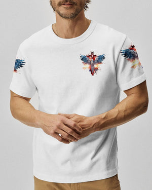 Stand For The Flag Kneel For The Cross Eagle - Men's All Over Print Shirt - AT4080529