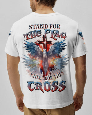 Stand For The Flag Kneel For The Cross Eagle - Men's All Over Print Shirt - AT4080529