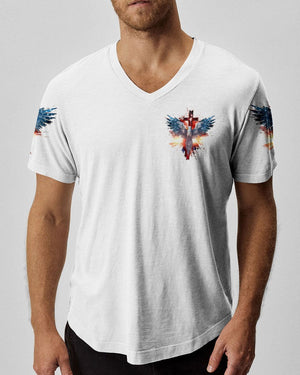 Stand For The Flag Kneel For The Cross Eagle - Men's All Over Print Shirt - AT4080529