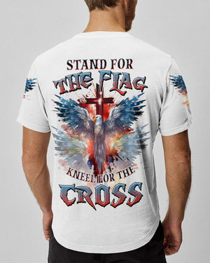 Stand For The Flag Kneel For The Cross Eagle - Men's All Over Print Shirt - AT4080529