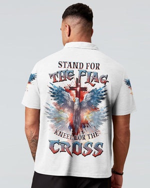 Stand For The Flag Kneel For The Cross Eagle - Men's All Over Print Shirt - AT4080529