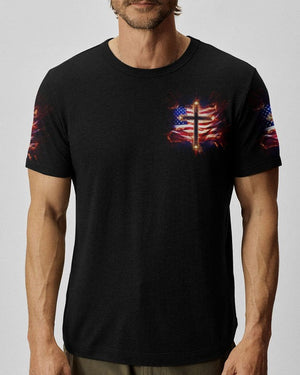 Stand For The Flag Kneel For The Cross Men's All Over Print Shirt - AT407006