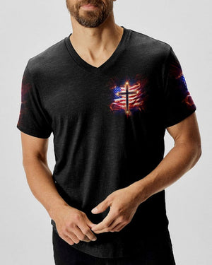 Stand For The Flag Kneel For The Cross Men's All Over Print Shirt - AT407006