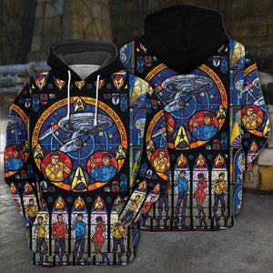 Star Trek Stained Glass Hoodie For Men And Women