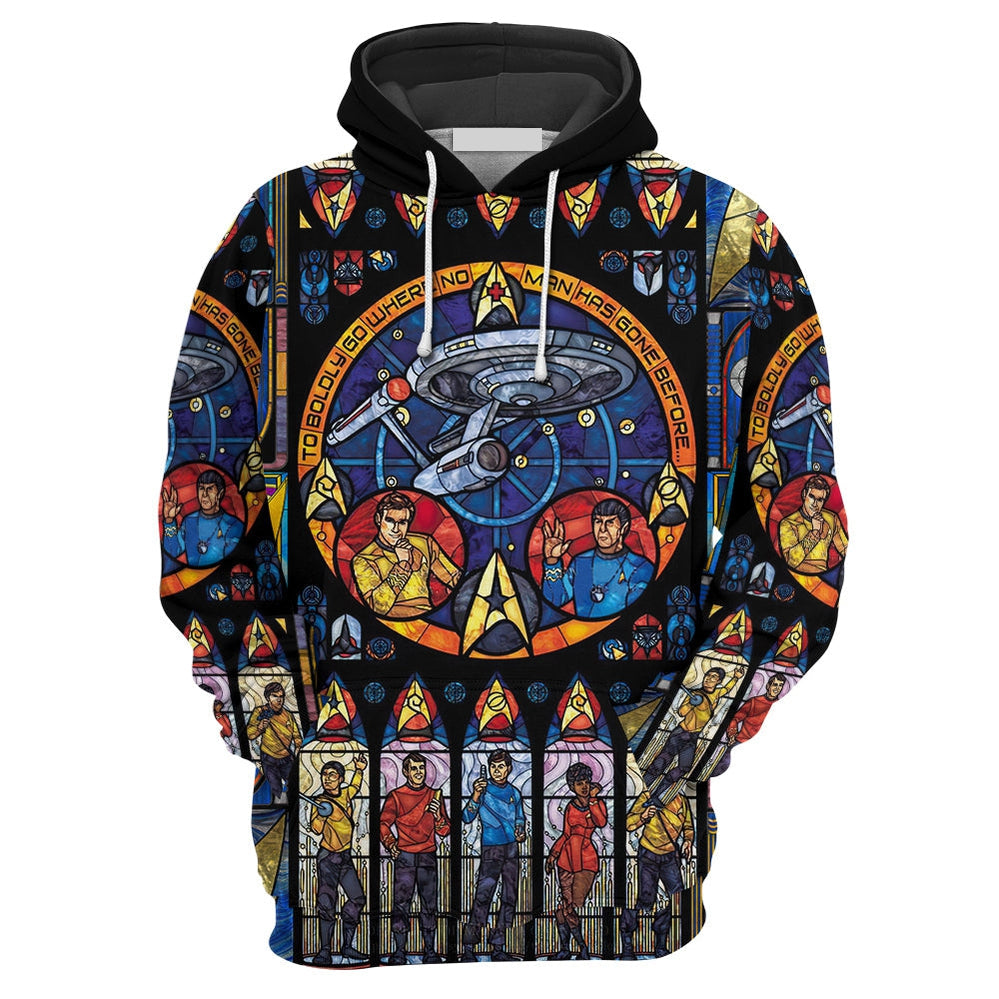 Star Trek Stained Glass Hoodie For Men And Women