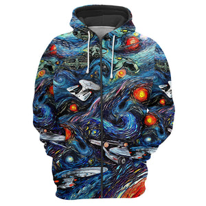 Star Trek Starry Night Fantaxy Ships Hoodie For Men And Women