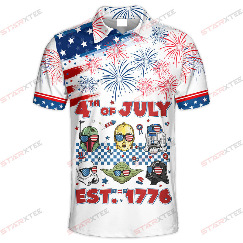 Star Wars 4th Of July Est. 1776 Polo Shirt - Gift For Fans