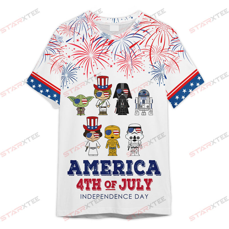 Star Wars America 4th Of July Independence Day - 3D T-shirt