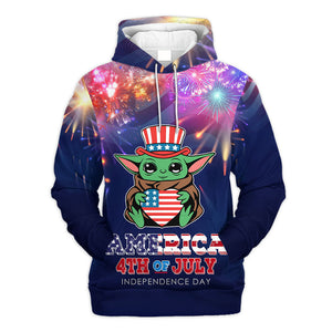 Star Wars Baby Yoda America 4th Of July Independence Day Gift For Fans - Hoodie